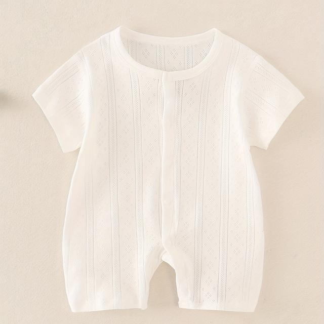 TEMU Baby Baumwoll-Sommerbody mit Kurzarm, perfekt für draußen