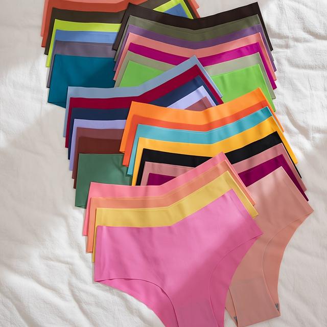 TEMU 33pcs Briefs, Simple Comfy Breathable Stretchy Intimates Panties, Women's Lingerie & Underwear, Style