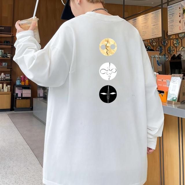 TEMU 【メンズ】ヴィンテージ風日本アート Tシャツ - 太郎岡本「太陽の塔」プリント、オーバーサイズ ホワイト&ブラック クルーネックTシャツ、通気性 レトロ アニメシャツ ストリートウェア、日系建築ファン&特別イベント、カジュアルウェア、グラフィックTシャツ、スタイル