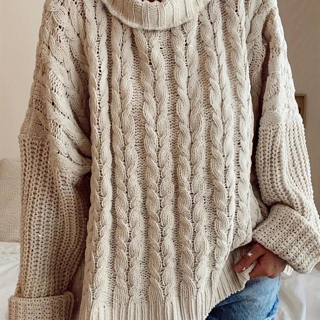 TEMU Plus Size, Fashion Long-sleeve Women's Clothing, European And , Plus Size, Casual And Simple Women's Sweater