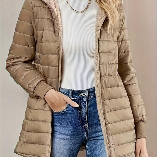 TEMU Autumn And Winter Women's Zipper Long Sleeve Jacket