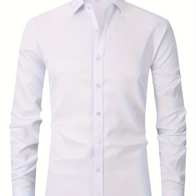 TEMU 2024 Spring/autumn New Long-sleeve Solid Color , Y Cool Casual Shirt