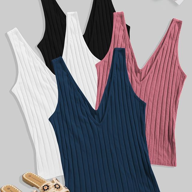 TEMU New Women's Fashionable And Versatile Solid -piece Set