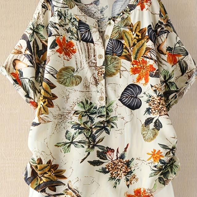 TEMU Vêtements pour Femmes Grande Taille, Taille Grande Européenne et Américaine, Chemise à Manches Longues Imprimée pour Femmes Grande Taille