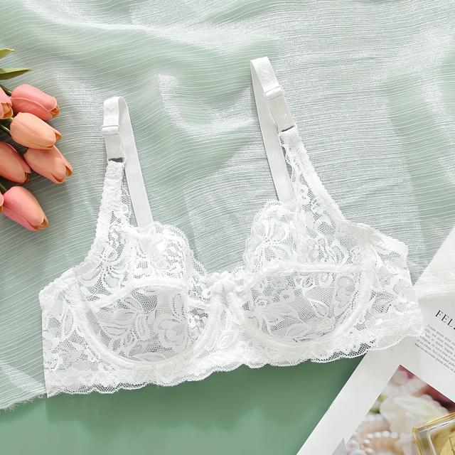 TEMU All-lace Transparent Sexy Bra For Women