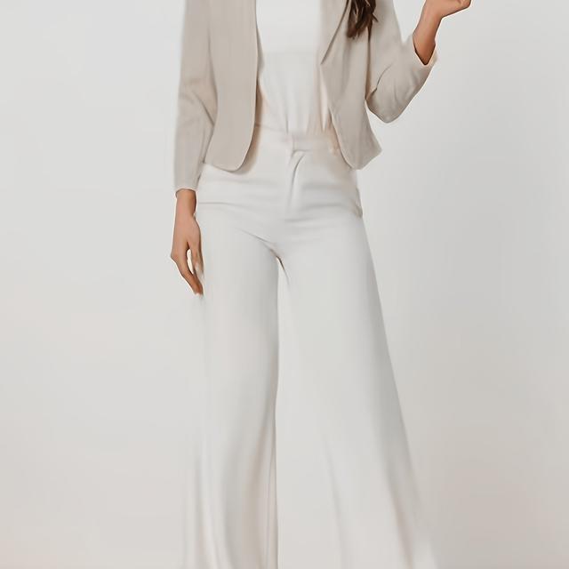 TEMU Lässiger Damen-Blazer, formeller Umhang-Blazer mit inneren Klettverschlüssen