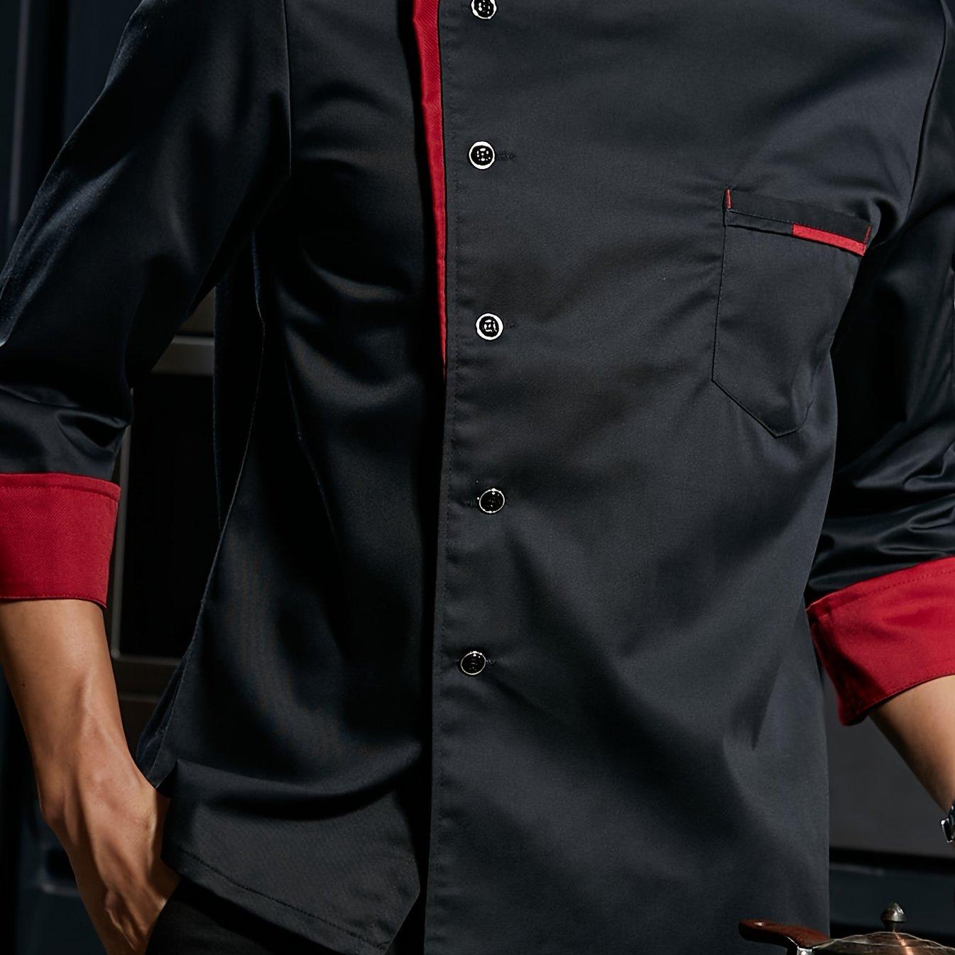 TEMU Kochuniformen für Damen und Herren, hochwertige Kochbekleidung, Schuluniformen im Western-Stil für Hotels und Restaurants | Professionelle Kleidung | Mesh-Gewebe Oberteil, Kochuniform