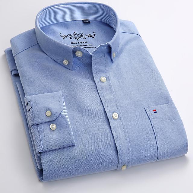 TEMU Camisa Oxford formal de larga para hombre, y otoño, 60