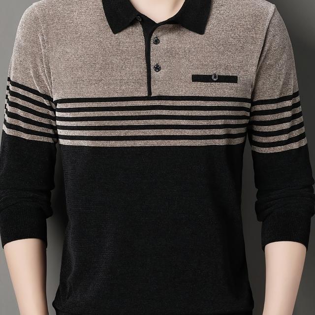 TEMU Suéter de Punto de Larga para Hombre con Solapa, Abrigado y Moderno para Uso Diario en Otoño/Invierno