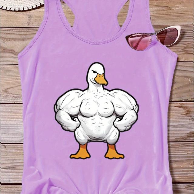 TEMU Chaleco de Cuello Redondo con Diseño de Animales de Moda para Mujer