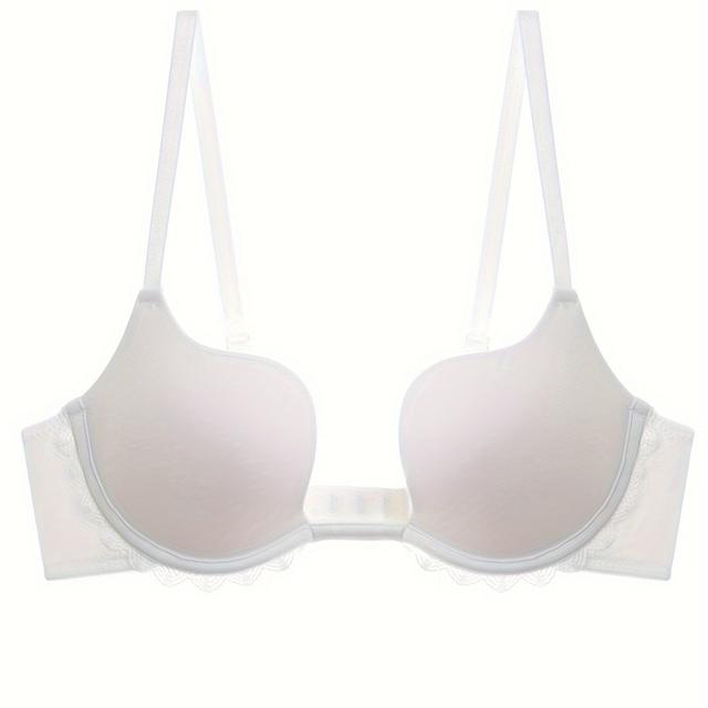 TEMU Glatte Sommer-BH für Damen mit Spitze