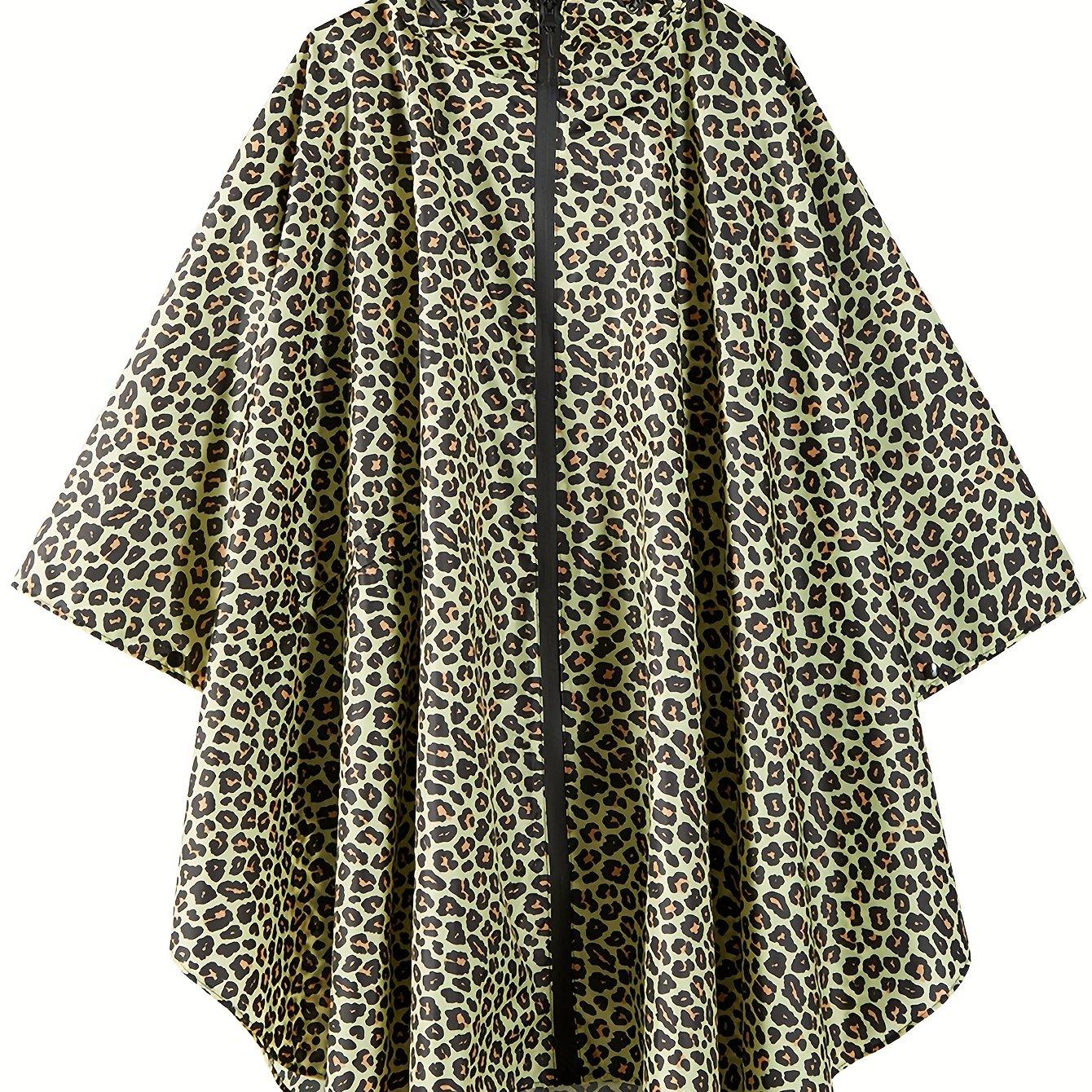 TEMU Poncho de Pluie à Capuche avec Fermeture Éclair et Poche pour Femmes Adultes