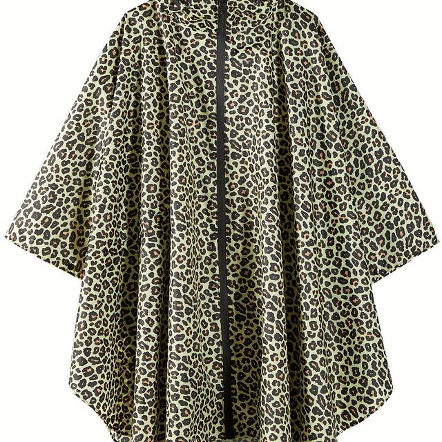 TEMU Poncho de Pluie à Capuche avec Fermeture Éclair et Poche pour Femmes Adultes