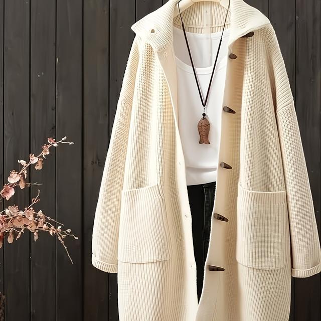 TEMU Cardigan Oversize Élégant Grande Taille