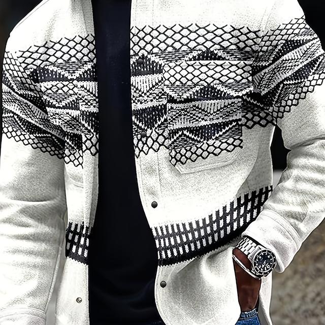 TEMU Herbst/Winter 2025 Herren Sportjacke mit , Regular Fit – Warmes Casual Mantel für Reisen und Büro