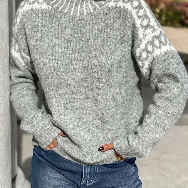 TEMU Women's Elegant Half-turtleneck Knit Sweater, Solid Color , Polyester 97% Elastane 3%, Knit Fabric, Fall/winter Season, 120g/m² Weight