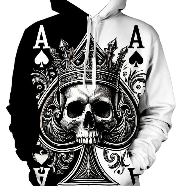 TEMU Casual hoodie met lange mouwen voor heren, met een 3D design, uitgerust met een zak. Deze stijlvolle hoodie jas is perfect voor sport en dagelijks gebruik tijdens de lente en herfst.