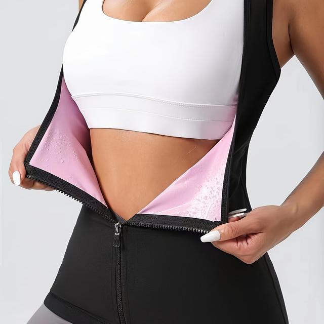 TEMU Faja con Cremallera para Mujer para Control Abdominal, Fitness, Running, Yoga y Deportes con Soporte para la Espalda