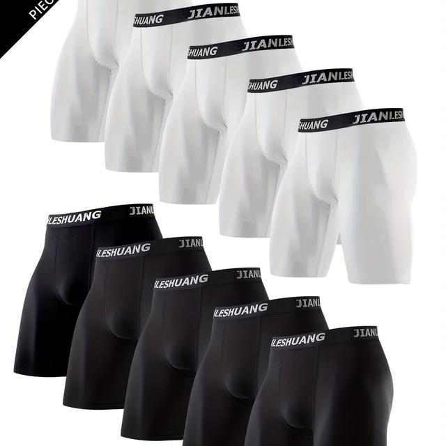 TEMU 10- herenondergoed in kleuren, boxershorts voor jongeren, ademende en comfortabele boxers