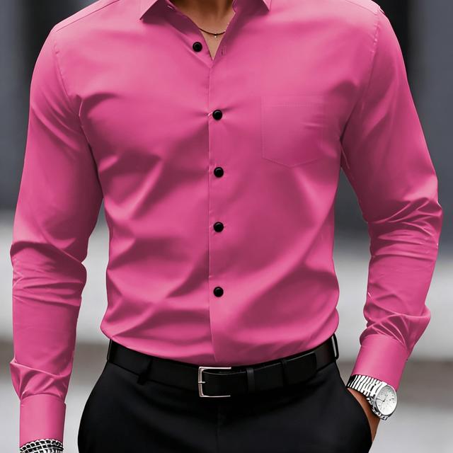 TEMU Men's Shirt With Pockets, Stylish And Comfortable, Ideal For Celebrations , Casual Look, Suitable For Any Season