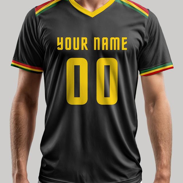 TEMU Customized Name And Number, V-neck Sportswear , Personalized Gathering Summer Party Outdoor Leisure