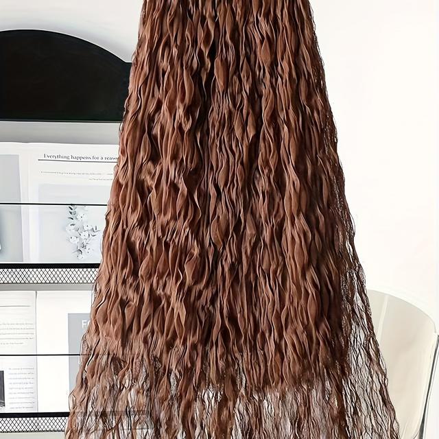 TEMU Plus Size - Plus Size - Sweet A-line Pleated Chiffon Mid-length High-waisted Flared Skirt, Suitable For Women's Wear And Autumn