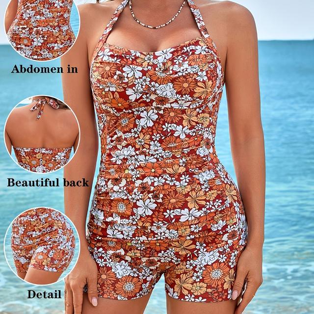 TEMU Women's Fashion Tummy -piece Swimsuit