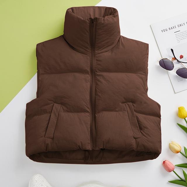 TEMU Popular Stylish Casual Warm Jackets For Women, Suitable For Autumn And Winter, Featuring Padded Vests.
