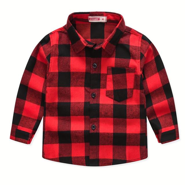 TEMU New Boys' Academic Style Brushed Collar Shirt With Patch Pocket