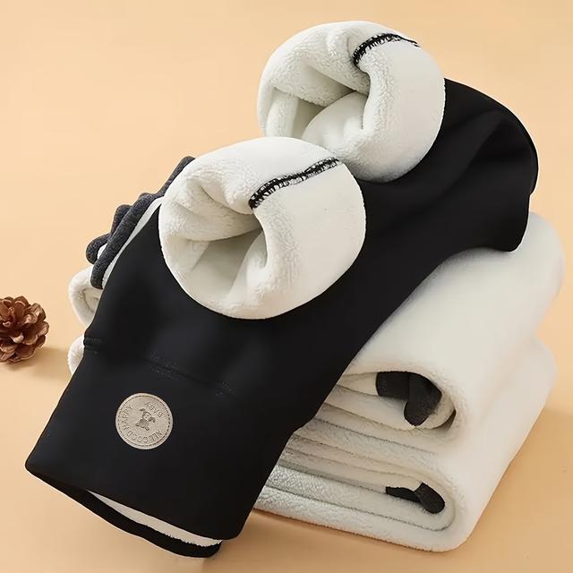 TEMU Dziewczęce legginsy ocieplane polarem na jesień i zimę, i ciepłe długie spodnie dla dzieci, idealne na zimę, na zewnątrz