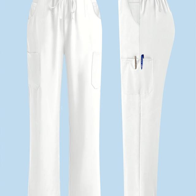 TEMU Elegáns, egyszínű női nővérnadrág több zsebbel YT-0405