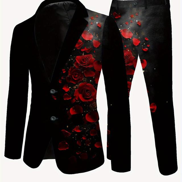 TEMU Large Size Suit Set Casual High-end Non-iron Suit