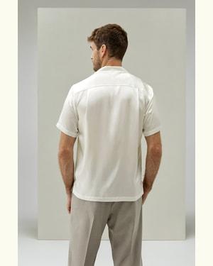 LILYSILK Formal Shirts For Men Premium Silk Regular Fit Gorgeous United Kingdom Natural White XXL