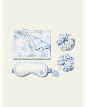 LILYSILK La Terra Romantic Silk Sleeping Set Luxurious UK La Terra Print Standard(50 x 75cm)