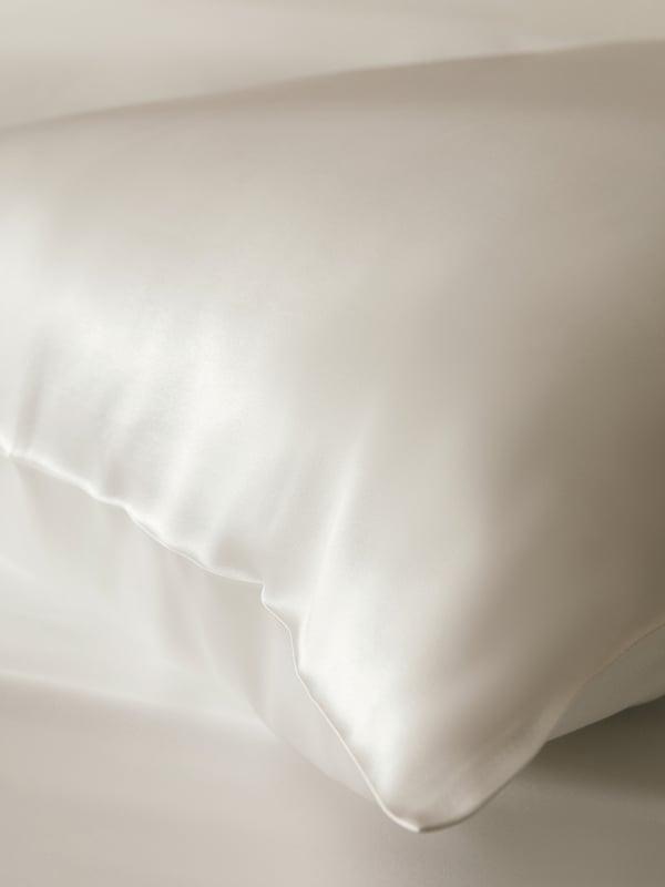 LILYSILK Taies d'Oreiller Soie 22 Momme (x2) Blanc Naturel 60x60cm - Doux et Lisse pour un Sommeil Réparateur
