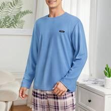 Men's Letter Print Pajama Shirt