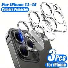 3 Pcs Full Cover HD Transparent Camera Protector Lens Protection Compatible With IPhone