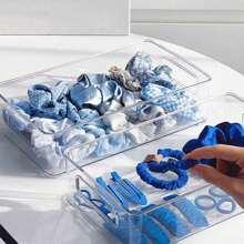 1Pc Hair Accessories Storage Box, Suitable For Hair Clips And Headbands Hair Accessory Storage Containers Stackable Hair Tie Bobby Pin Holder Home Cot