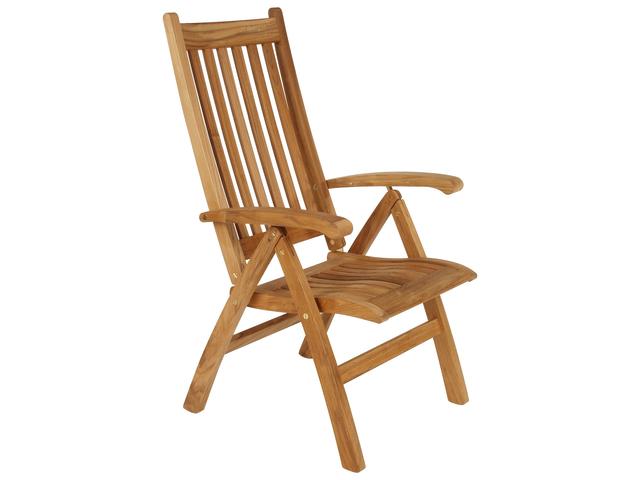 Barlow Tyrie Ascot Highback Recliner - Natural Teak