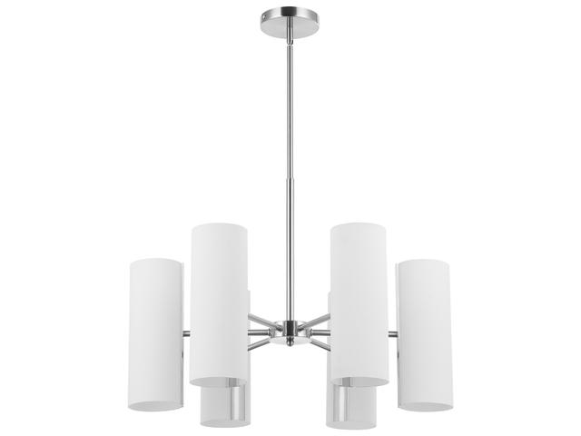 Cleta 6-Light Satin Chrome Cylinder Chandelier