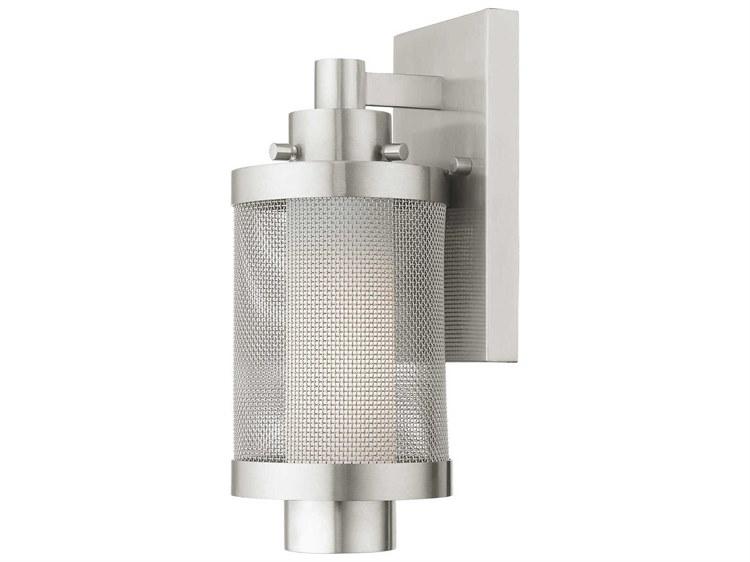 Livex Lighting Nottingham Outdoor Wall Light in Brushed Nickel