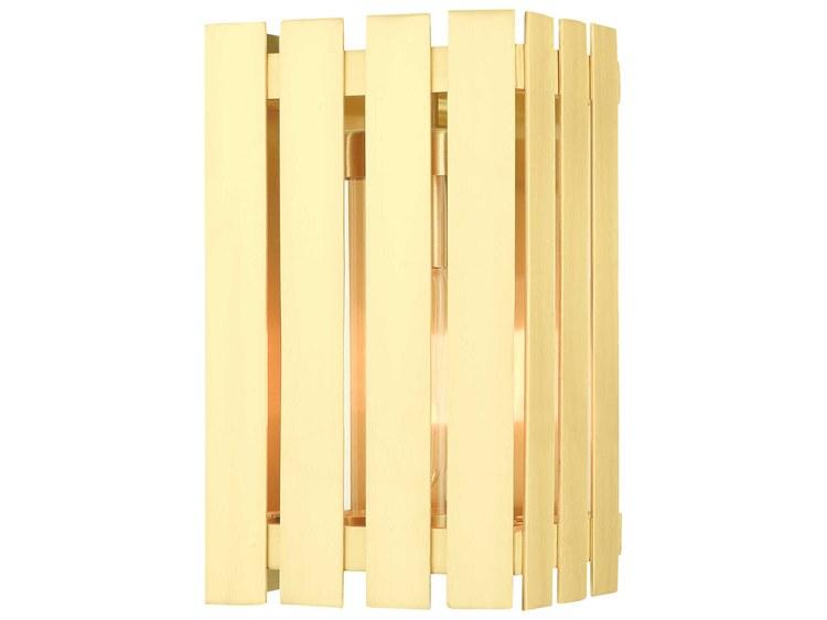 Livex Lighting Greenwich 1 - Light Outdoor Wall in Satin Brass