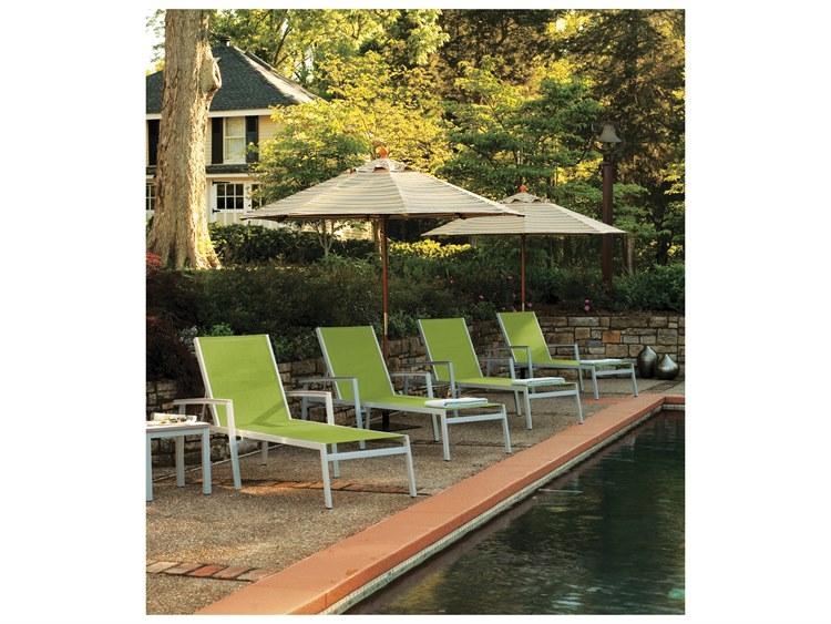Oxford Garden Travira Aluminum Flint 8 Piece Outdoor Patio Lounge Set with Go Green Slings