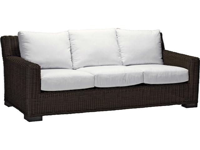 Summer Classics Rustic Wicker Outdoor Sofa with Cushion