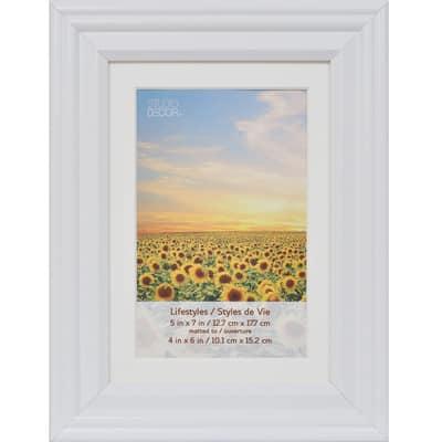 5 ct Lifestyles 4" x 6" White Frame with Mat by Studio Decor® in Off White | Michaels®