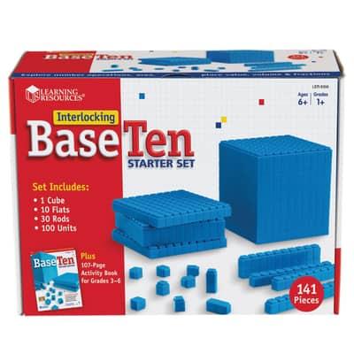 Learning Resources® Interlocking Base Ten: Starter Set in Light Blue | Michaels®