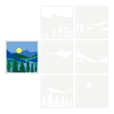 Lake Landscape Layering Stencils by Recollections™ | 6" x 6" | Michaels®
