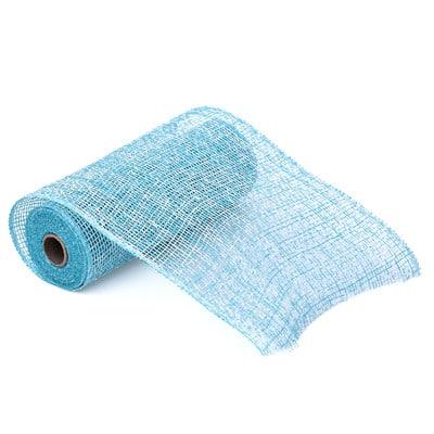 10" x 19Ft Light Blue & White Window Poly Burlap Mesh by Celebrate It™ | Michaels®