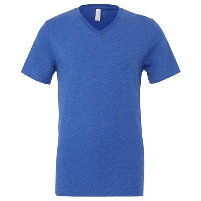 BELLA+CANVAS® Short Sleeve V-Neck Adult Unisex Jersey T-Shirt in Heather True Royal | Small | Michaels®