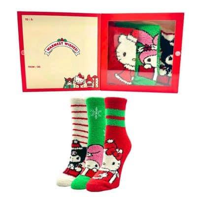 Hello Kitty® 3 ct Cozy Crew Socks in Greeting Card Box | 9-11 | Michaels®